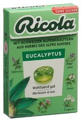 Ricola Kräuterbonbons Eucalyptus ohne Zucker mit Stevia