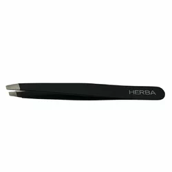 Herba Pinzette schräg Inox schwarz glossy