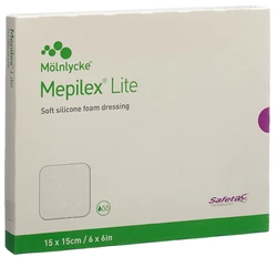 Mepilex Lite Absorptionsverband 15x15cm Silikon