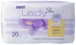 seni Lady Slim Mini Einlage atmungsaktive anatomische 9.5x22.5cm 2 Tropfen