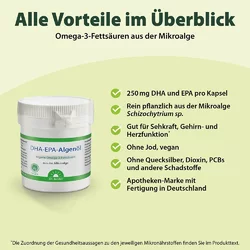 Dr. Jacob's DHA-EPA-Algenöl Kapsel Omega-3-Fettsäuren