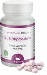 Dr. Jacob's Vitamin B12 Methylcobalamin Lutschtablette hochdosiert vegan