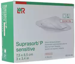 Suprasorb P sensitive P border lite 7.5x8.5cm