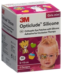 Opticlude Silicone Augenverband 5x6cm Mini Girls