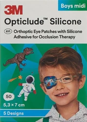 Opticlude Silicone Augenverband 5.3x7cm Midi Boys