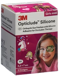 Opticlude Silicone Augenverband 5.3x7cm Midi Girls