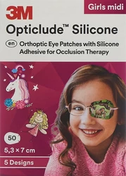 Opticlude Silicone Augenverband 5.3x7cm Midi Girls