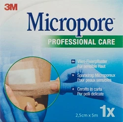 3M Micropore Heftpflaster ohne Dispenser 25mmx5m hautfarbig refill