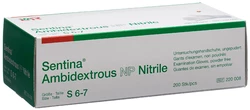 Sentina Ambidextrous Untersuchungshandschuhe S 6-7 Nitrile puderfrei