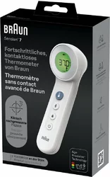 Braun Sensian 7 BNT400 Weiss Age Precision Stirn Thermometer