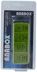 Anabox Medidispenser compact Tagesbox grün 4 Fächer im Blister deutsch/französisch/italienisch