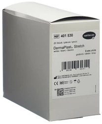 DermaPlast STRETCH Stretch elatische Gazebinde 8cmx4m weiss