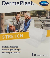 DermaPlast STRETCH elatische Gazebinde 6cmx10m weiss