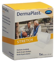 DermaPlast STRETCH elatische Gazebinde 6cmx10m weiss