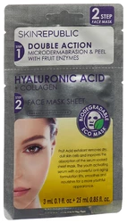 skin republic 2 Step Hyaluronic Acid 3ml + Collagen Face Mask Mask