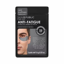 skin republic Men's Anti-Fatigue Charcoal Under Eye Patch Eye Pat