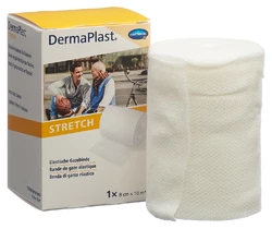 DermaPlast STRETCH Stretch bande de gaze élastique 8cmx10m blanc