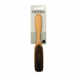 Herba Haarbürste Wildschweinborsten oval Buchenholz