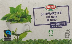 morga Schwarztee mit Hülle Bio Fairtrade Knospe