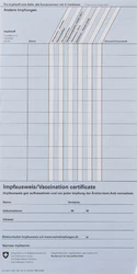 BAG certificat vaccin national bleu D