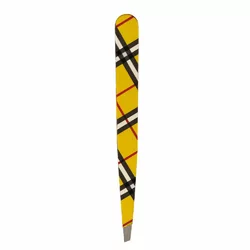 Hausmann Pinzette schräg Karo Design gelb