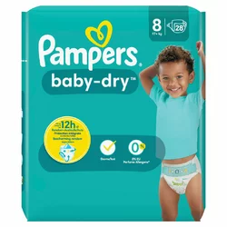 Pampers Baby-Dry Baby Dry Gr8 17+kg Extra Large Sparpack
