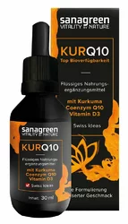 KurQ10 Sanagreen mizellierter Kurkuma Extrakt mit Q10 und D3