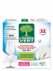 L'ARBRE VERT Ökologische Geschirrspül-Tabs All in 1