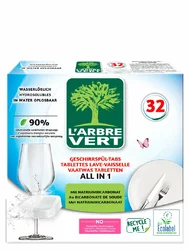 L'ARBRE VERT Ökologische Geschirrspül-Tabs All in 1