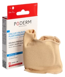 PODERM PROFESSIONAL Doppelschutz L für Hallux Valgus Ballenzeh & Fusssohlenschmerzen