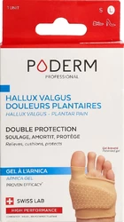 PODERM PROFESSIONAL Doppelschutz L für Hallux Valgus Ballenzeh & Fusssohlenschmerzen