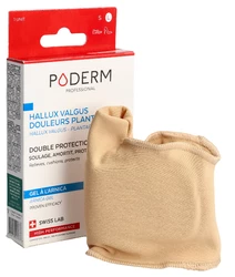 PODERM PROFESSIONAL Doppelschutz L für Hallux Valgus Ballenzeh & Fusssohlenschmerzen
