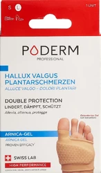 PODERM PROFESSIONAL Doppelschutz L für Hallux Valgus Ballenzeh & Fusssohlenschmerzen