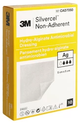 SILVERCEL NON ADHERENT hydroalginate avec argent 5x5cm non-adhérent