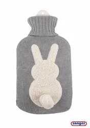 Sänger Wärmflasche aus Naturkautschuk mit Strickbezug 2l Hase
