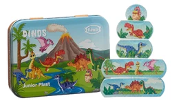flawa Junior Plast Strips Dinos Tin Box