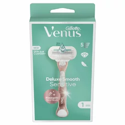Gillette Venus Deluxe Smooth Rasierapparat Sensitive Rosegold mit 1 Klinge
