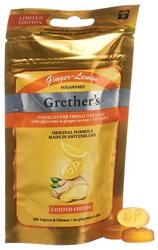 Grethers Ginger Lemon Vitamin C Pastillen ohne Zucker