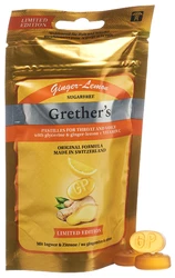Grethers Ginger Lemon Pastillen ohne Zucker