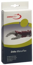 OMNIMED Ortho Manu Flex Handgelenk-Bandage M 16cm links grau/bordeaux