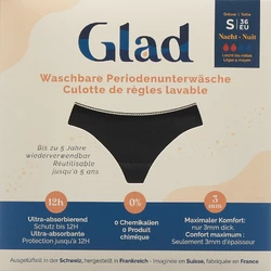 Glad Nacht waschbare Periodenunterwäsche S leicht