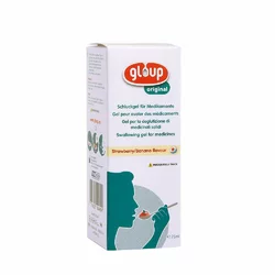 gloup Schluck Gel für Medikamente Original mit Erdbeer-Bananen-Aroma