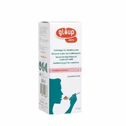 gloup Schluck Gel für Medikamente Zero mit Himbeer-Aroma