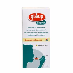 gloup Schluck Gel für Medikamente Original mit Erdbeer-Bananen-Aroma