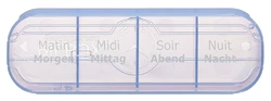 Pilbox Maxi Medikamentenspender 7 Tage deutsch/französisch navy blue
