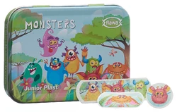 flawa Junior Plast Strips Monsters Tin Box