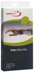 OMNIMED Ortho Manu Flex Handgelenk-Bandage L 22cm rechts grau/bordeaux