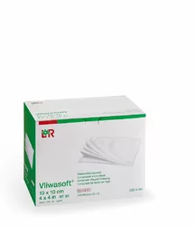 Vliwasoft Vliesstoffkompressen 10x10cm 4-lagig steril