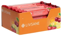 LIVSANE Display Traubenzucker Erdbeer Geschmack 15x17 Stück