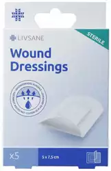 LIVSANE Sterile Wound Dressings 5x7.5cm